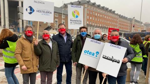 Protesta de los hosteleros en Madrid
