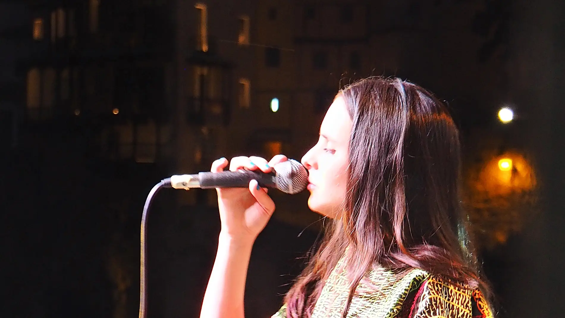 Andrea Motis, durante un concierto en el Parador de Cuenca el año pasado 