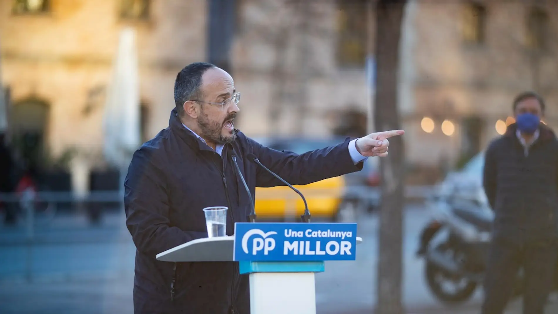 Acto electoral del candidato del PPC a las elecciones en Cataluña, Alejandro Fernández