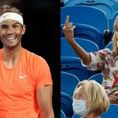 Una aficionada le dedica una peineta a Nadal en un partido del Open de Australia. Una aficionada le dedica una peineta a Nadal en un partido del Open de Australia.