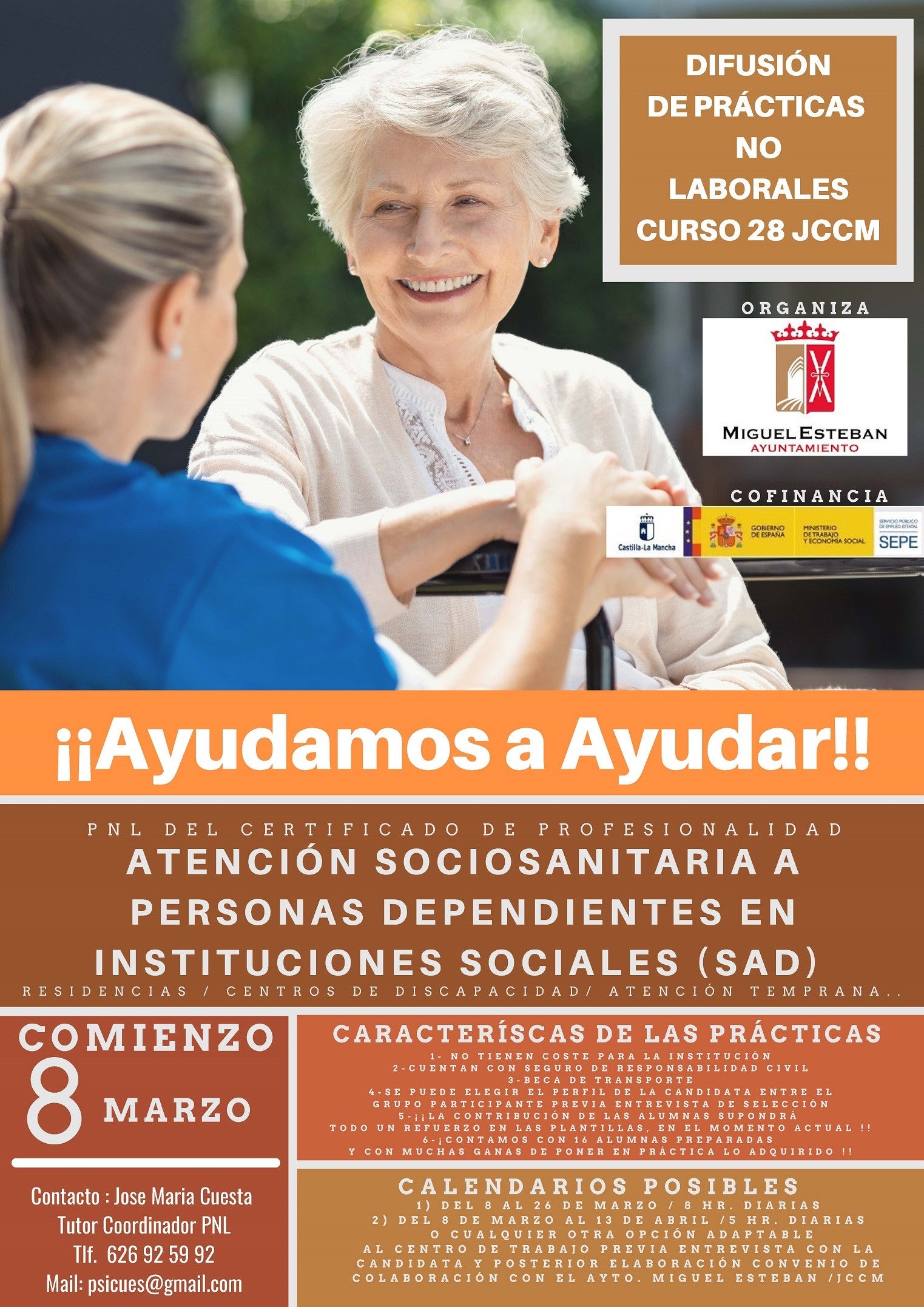 Buscan empresas de prácticas para alumnos del curso de Atención Sociosanitaria a personas dependientes Buscan empresas de prácticas para alumnos del curso de Atención Sociosanitaria a personas dependientes