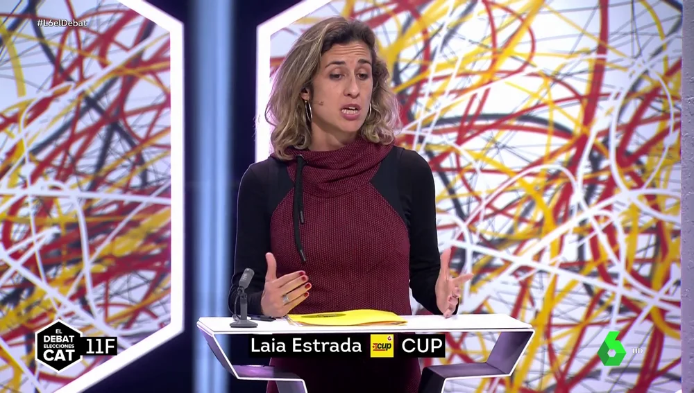 Laia Estrada (CUP), en 'El Debat' de laSexta Laia Estrada (CUP), en 'El Debat' de laSexta