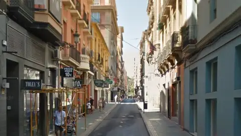 La calle Gerona de Alicante, situada en el Centro Tradicional La calle Gerona de Alicante, situada en el Centro Tradicional