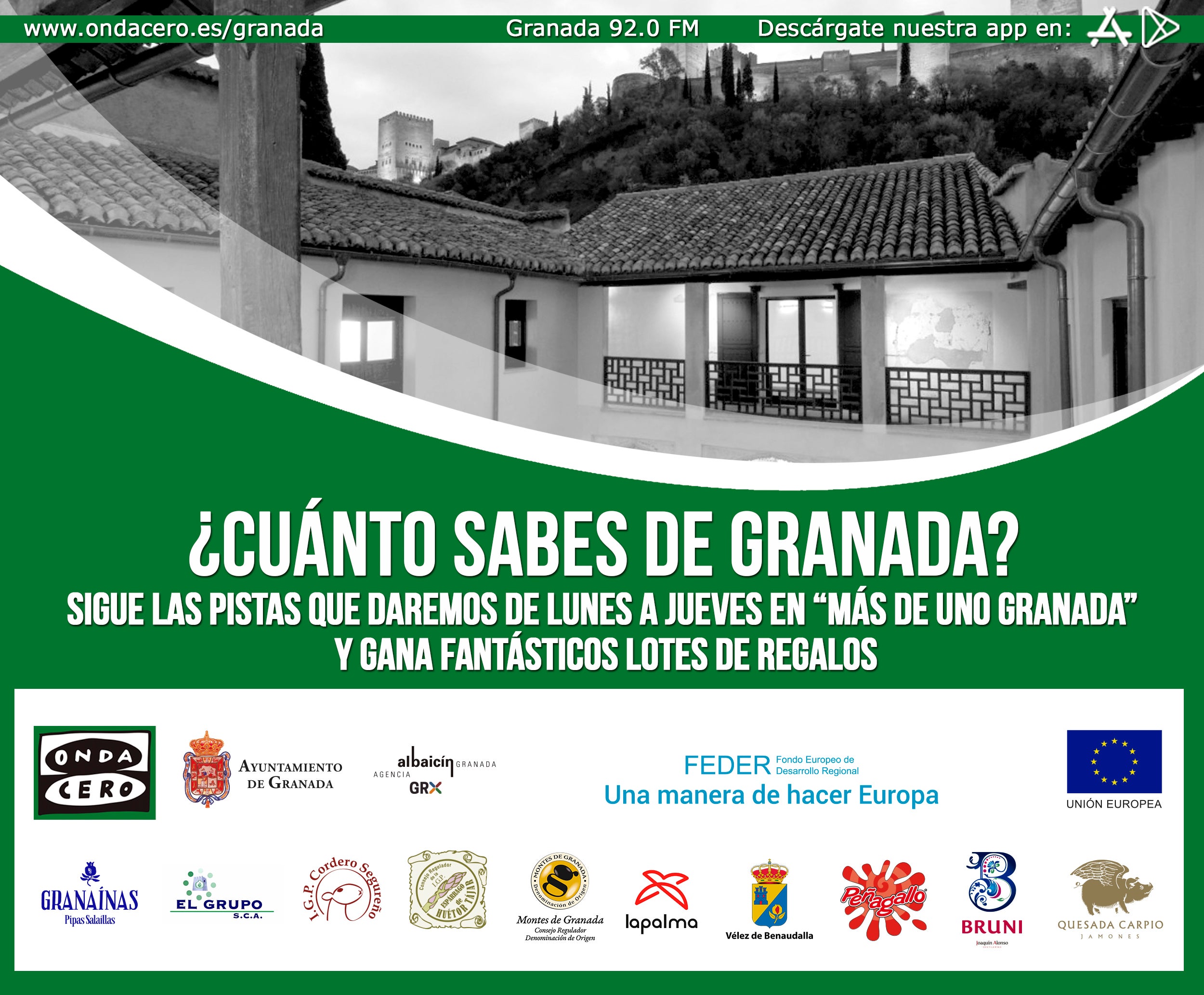 Más de Uno Granada estrena la sección "¿Cuánto sabes de Granada?" sobre nuestro patrimonio cultural Más de Uno Granada estrena la sección "¿Cuánto sabes de Granada?" sobre nuestro patrimonio cultural