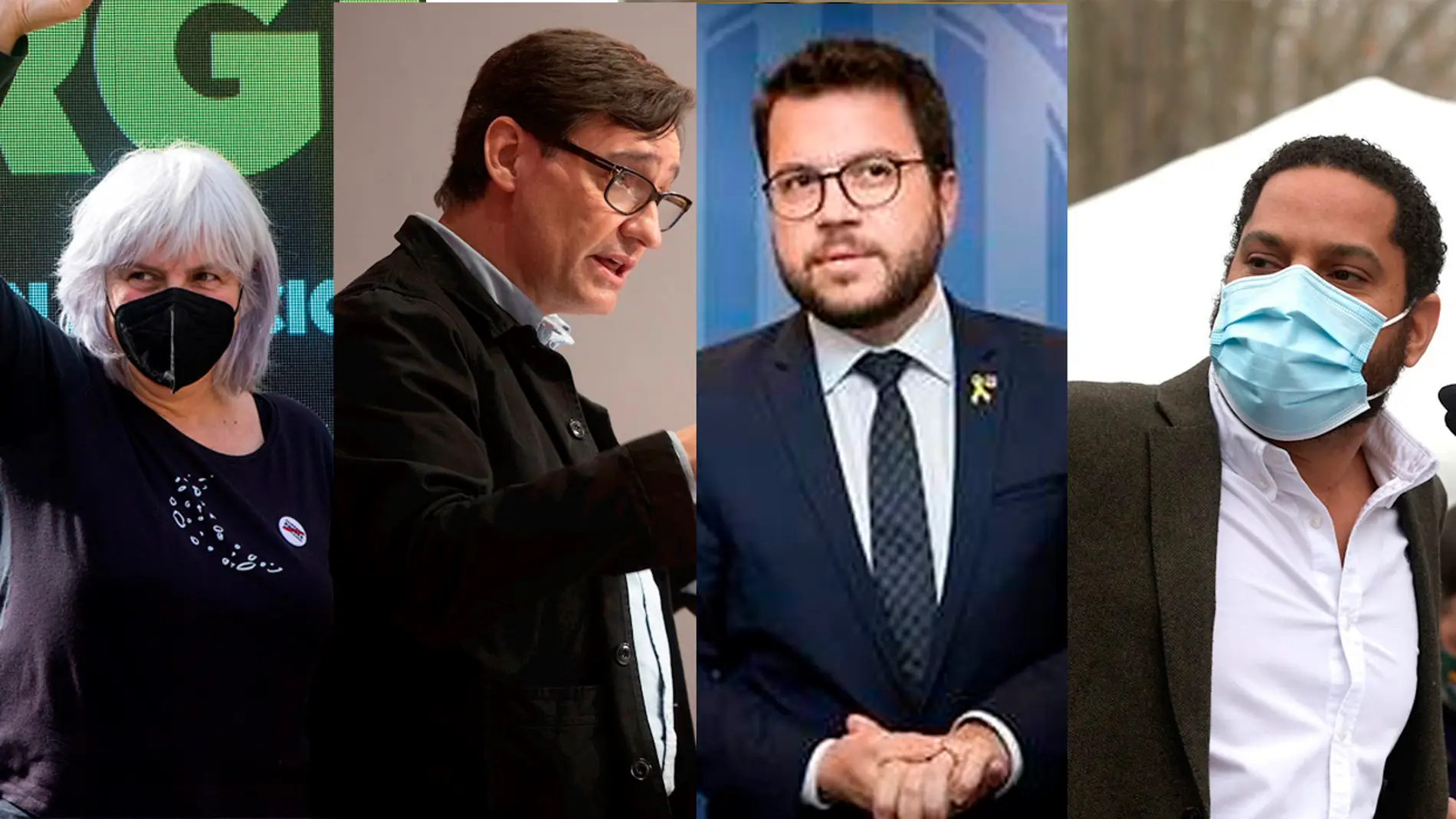 Los candidatos de la CUP, PSC, ERC y VOX en Cataluña
