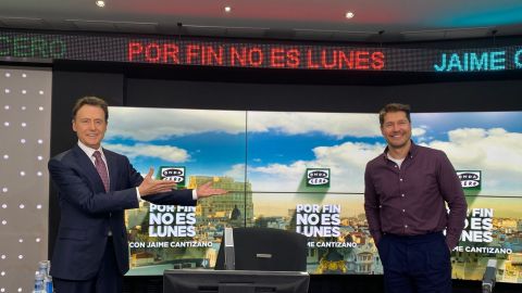 Mat&iacute;as Prats en el estudio de Onda Cero con Jaime Cantizano