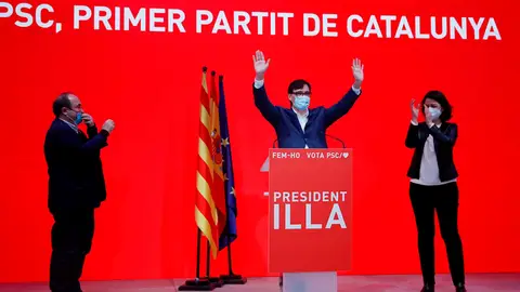 Salvador Illa tras ganar las elecciones Salvador Illa tras ganar las elecciones