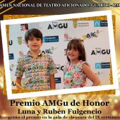 Los hermanos Luna y Rubén Fulgencio, AMGu de Honor de Teatro