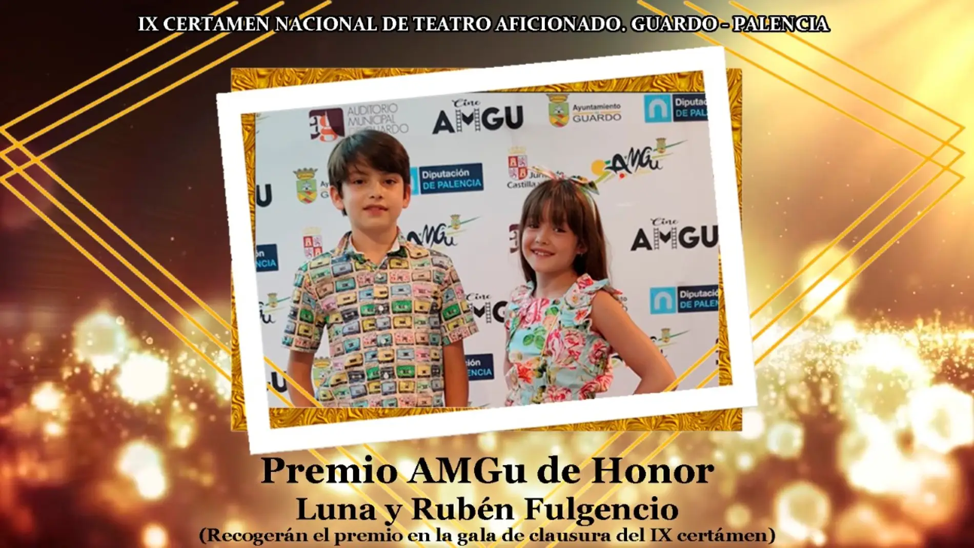 Los hermanos Luna y Rubén Fulgencio, AMGu de Honor de Teatro