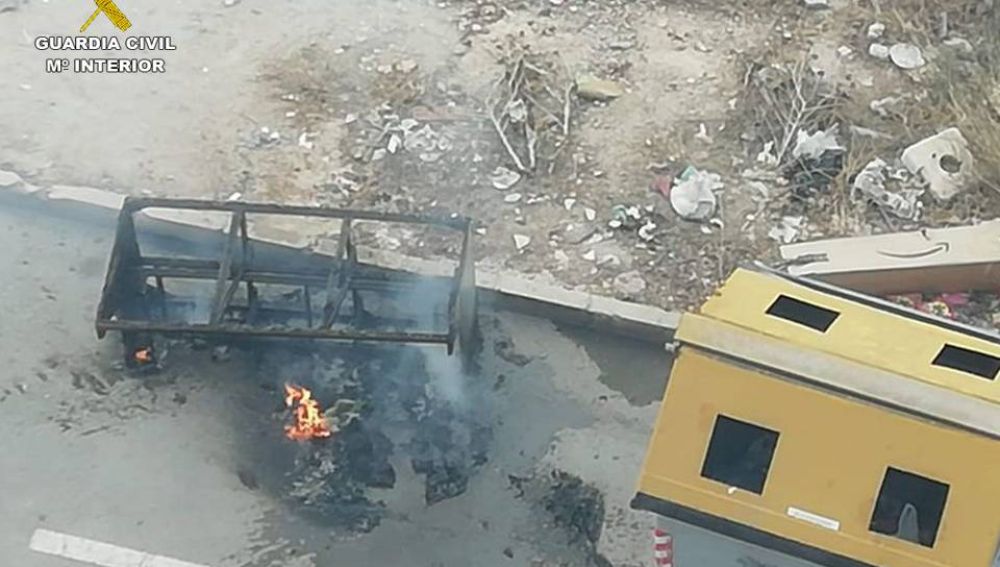 Uno de los incendios intencionados