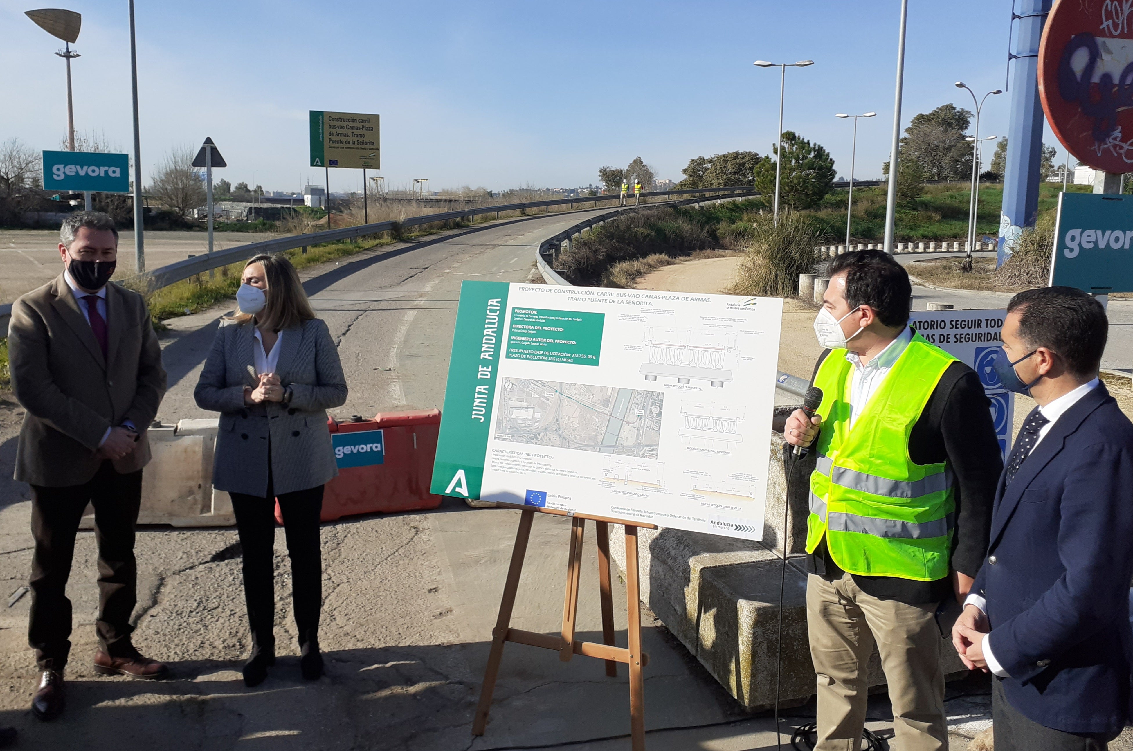 Comienza la construcción de la plataforma Bus-VAO en el Puente de la Señorita Comienza la construcción de la plataforma Bus-VAO en el Puente de la Señorita