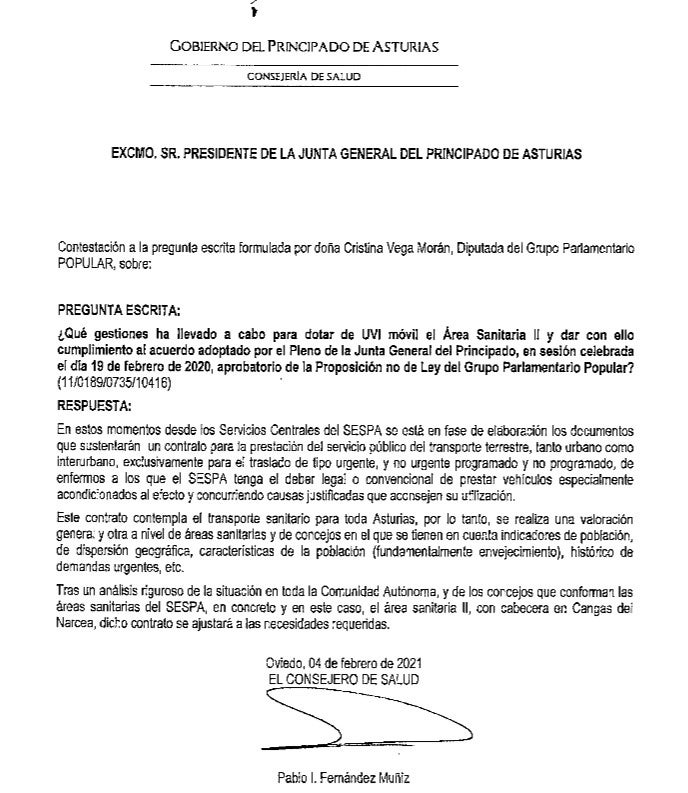 El Principado no aclara si la UVI móvil del Área Sanitaria II figurará en el próximo contrato de transporte sanitario. El Principado no aclara si la UVI móvil del Área Sanitaria II figurará en el próximo contrato de transporte sanitario.