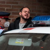El rapero Pablo Hásel, durante su detención en Lleida El rapero Pablo Hásel, durante su detención en Lleida