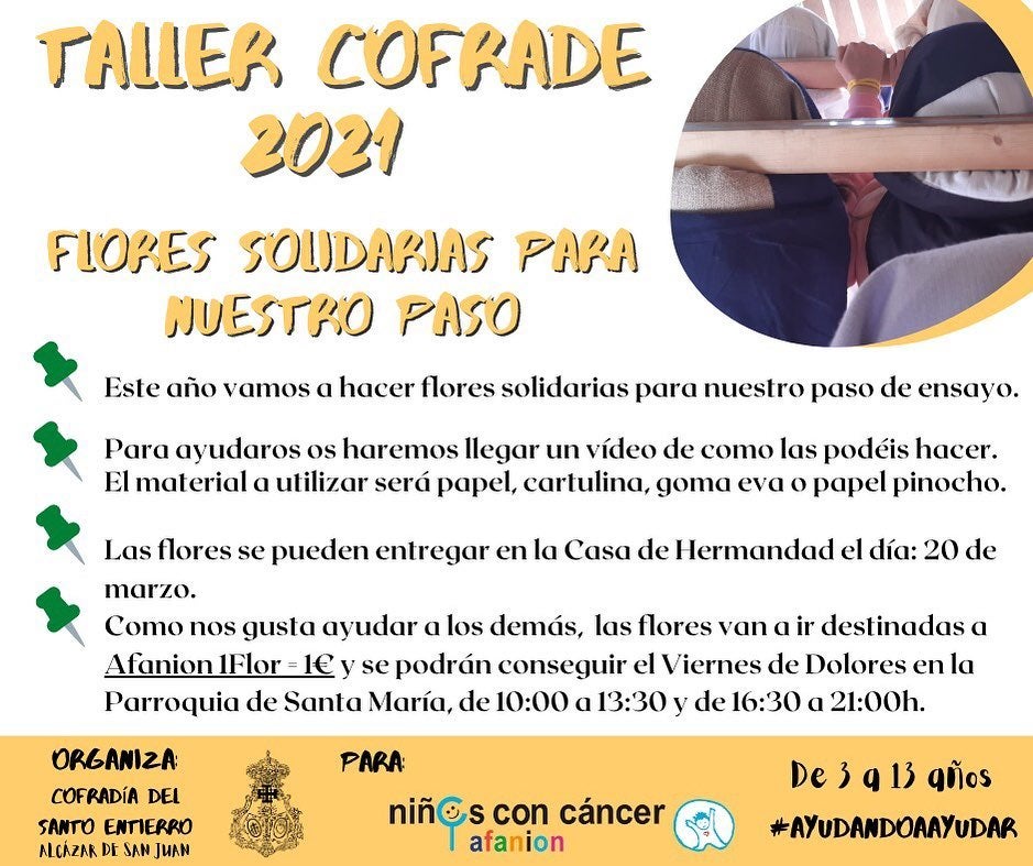 Comienzan la cuaresma programando un taller cofrade de flores solidarias Comienzan la cuaresma programando un taller cofrade de flores solidarias