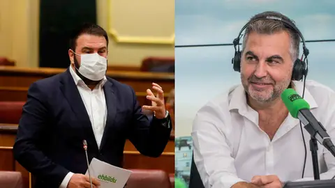 El diputado de Bildu Jon Iñarritu y Carlos Alsina El diputado de Bildu Jon Iñarritu y Carlos Alsina