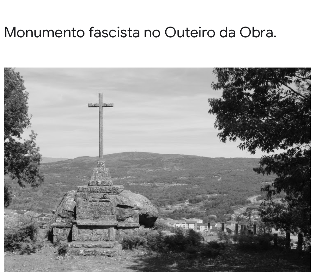 Piden a eliminación dun monumento fascista en Celanova Piden a eliminación dun monumento fascista en Celanova