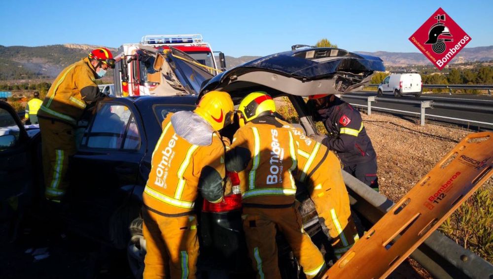 Intervención en un accidente de tráfico