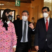 Caballero junto a García-Page y Pilar Zamora Caballero junto a García-Page y Pilar Zamora