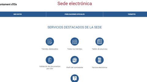 Acceso a la sede electrónica del Ayuntamiento de Elche. Acceso a la sede electrónica del Ayuntamiento de Elche.