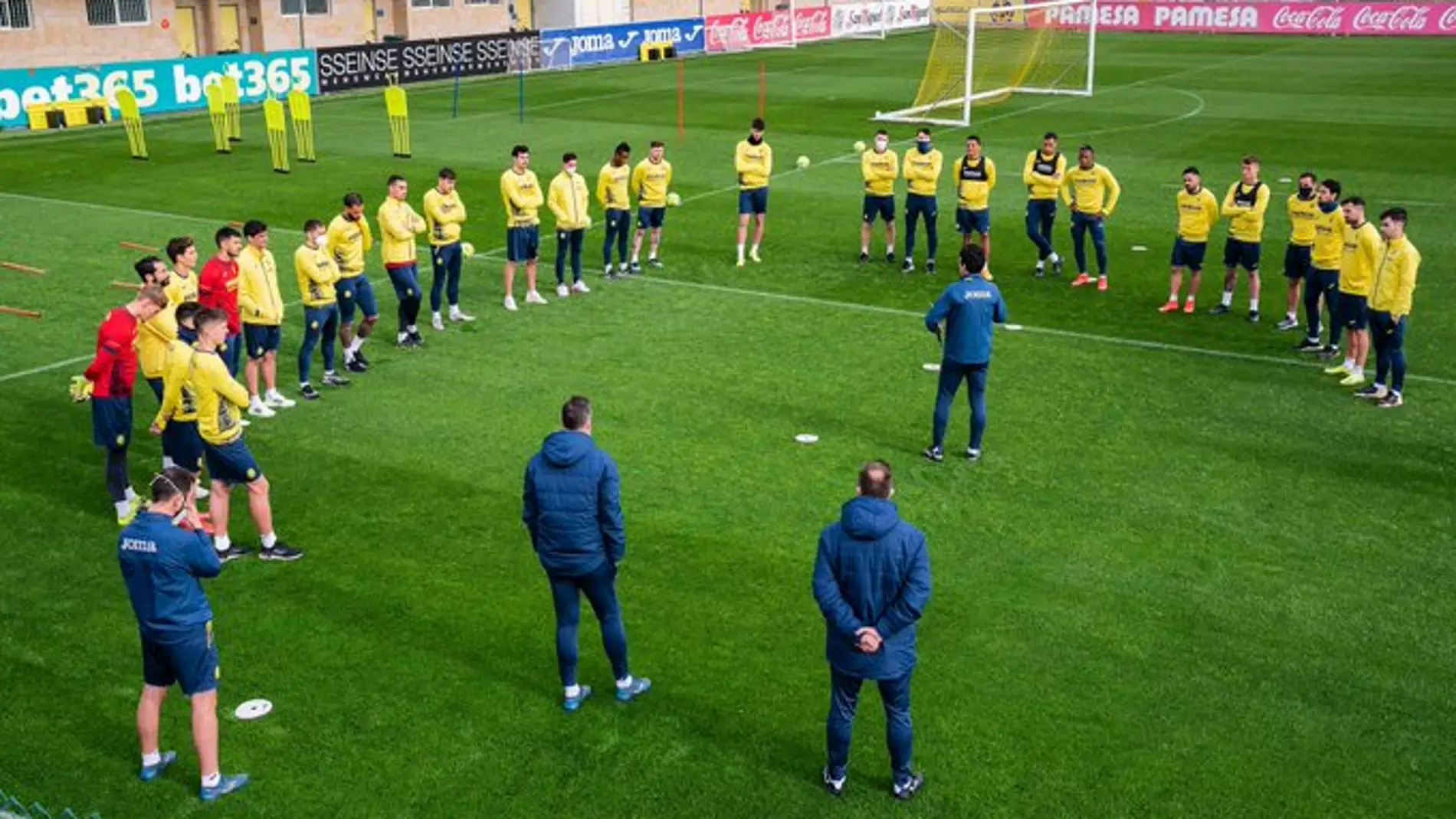 Imagen de un entrenamiento del Villarreal CF