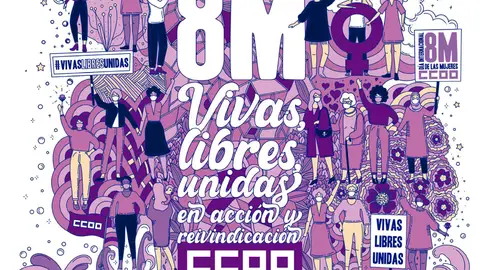 El sindicato celebrará el 8 de marzo de 2021 con varias convocatorias, asambleas semipresenciales o virtuales y concentraciones simbólicas con aforo limitado 8m dia de la mujer