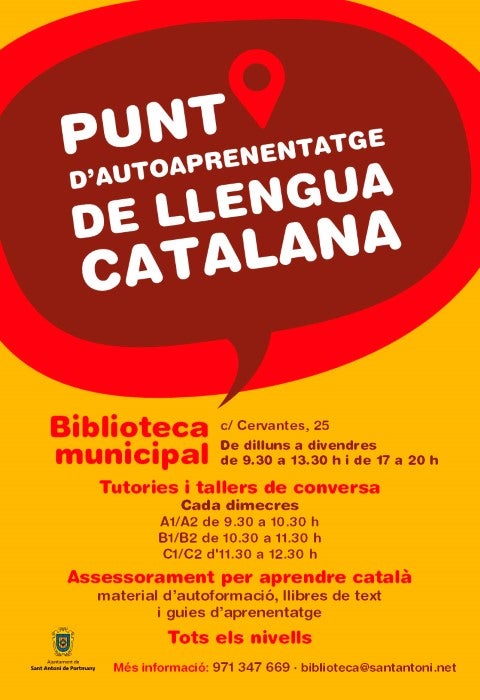 Sant Antoni reactiva el Punt d’Autoaprenentatge de Llengua Catalana Sant Antoni reactiva el Punt d’Autoaprenentatge de Llengua Catalana