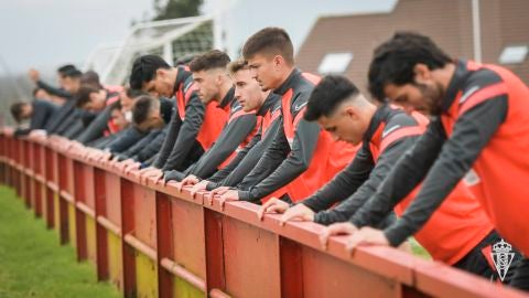 Entrenamiento del Sporting de Gij&oacute;n en Mareo