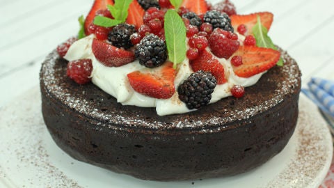 Bizcocho de chocolate con calabac&iacute;n 