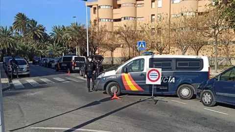 Operación de la Policía Nacional en el barrio Los Palmerales de Elche. Operación de la Policía Nacional en el barrio Los Palmerales de Elche.