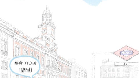 Cartel campa&ntilde;a "Alcohol y menores, yo no lo veo"