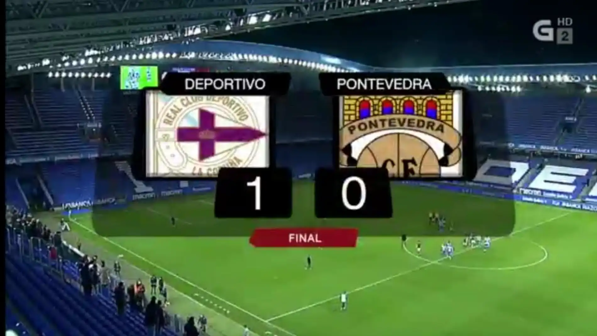 Deportivo 1-Pontevedra 0