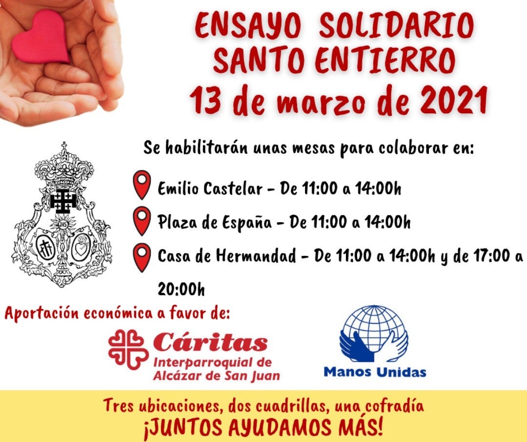 Continua la cuaresma alcazareña con el ensayo solidario del Santo Entierro Continua la cuaresma alcazareña con el ensayo solidario del Santo Entierro