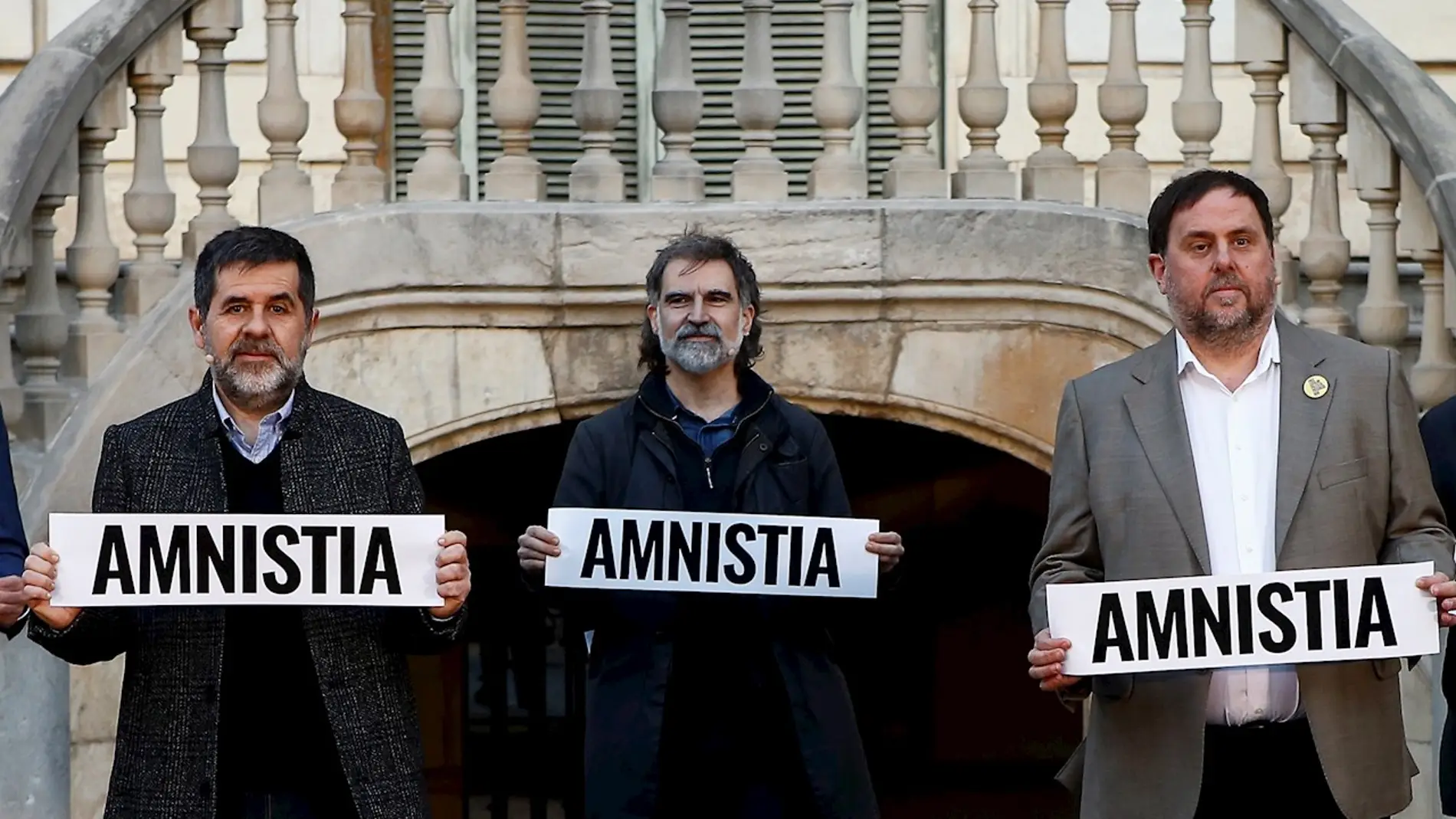 Los presos del procés: Oriol Junqueras (d), Jordi Sànchez (i), y Jordi Cuixart (c)