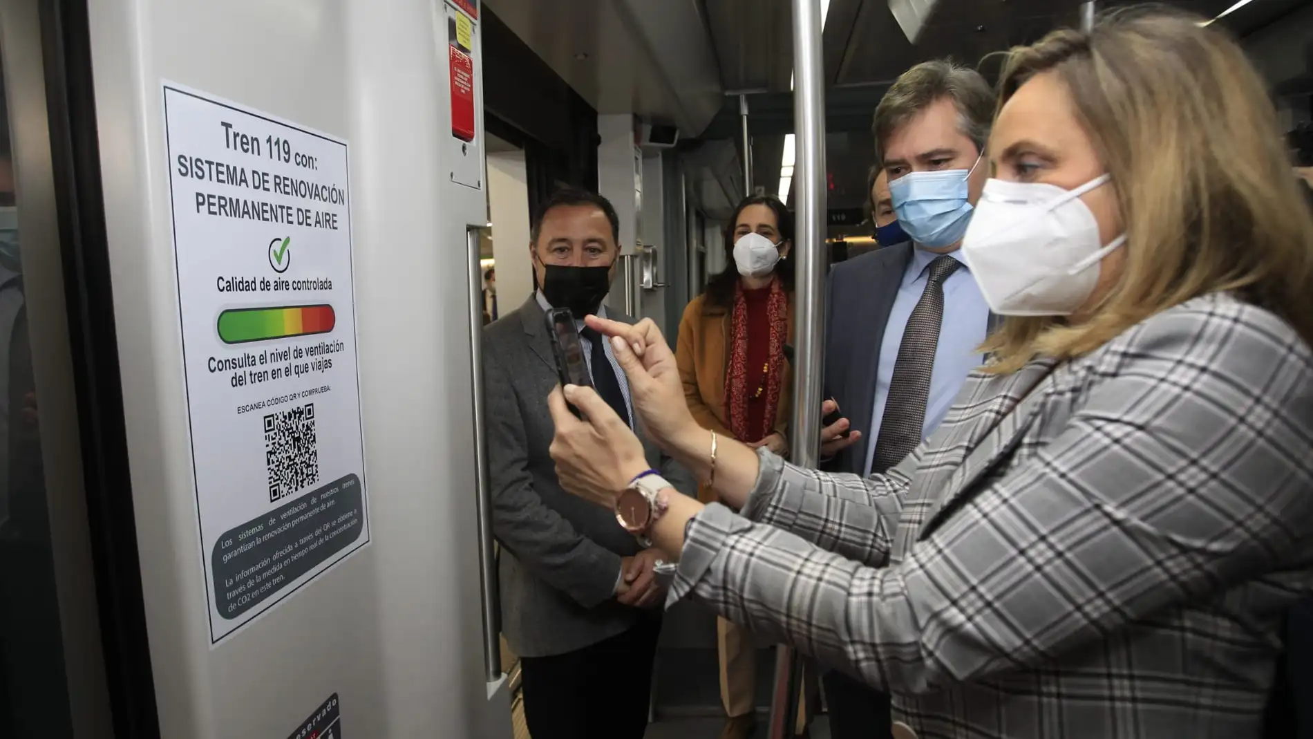 Los usuarios de Metro Sevilla podrán conocer en tiempo real la calidad del aire del interior de los vagones