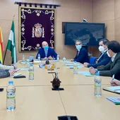 Instantes de la reunión en la Subdelegación del Gobierno de Cádiz Instantes de la reunión en la Subdelegación del Gobierno de Cádiz