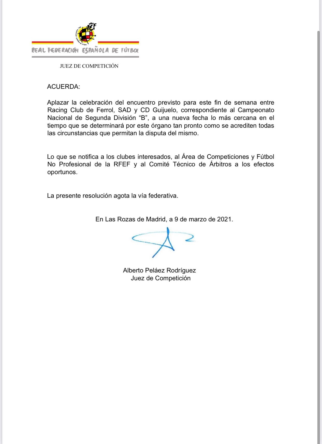 Pendientes del final de la liguilla, tras la suspensión del Racing de Ferrol-Guijuelo Pendientes del final de la liguilla, tras la suspensión del Racing de Ferrol-Guijuelo