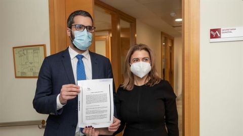 Rueda de prensa de Ciudadanos tras presentar una moci&oacute;n de censura con el PSOE en Murcia, streaming en directo