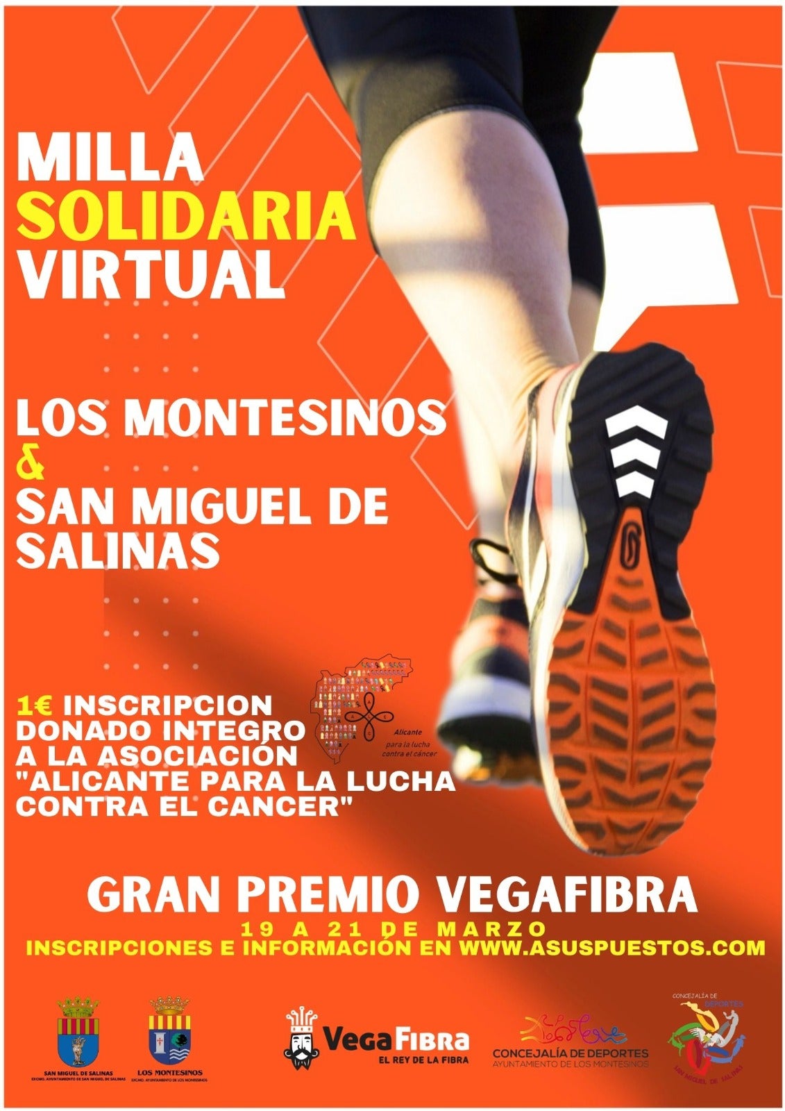 Milla Solidaria Virtual Los Montesinos & San Miguel de Salinas. Premio Especial Vega Fibra Milla Solidaria Virtual Los Montesinos & San Miguel de Salinas. Premio Especial Vega Fibra