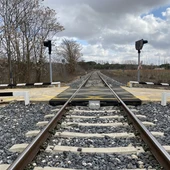 El trazado de la línea de ferrocarril, a su paso por Cuenca El trazado de la línea de ferrocarril, a su paso por Cuenca