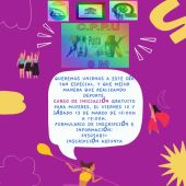 Cartel Curso de iniciación al piragüismo para mujeres