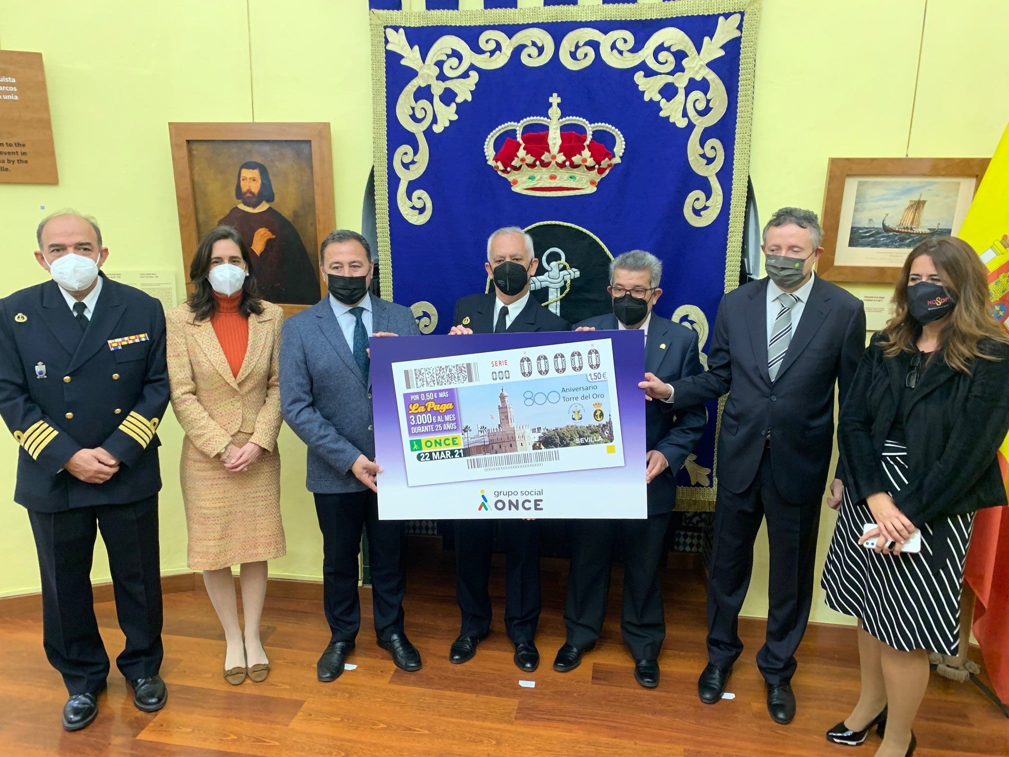La ONCE dedica el cupón del 22 de marzo a la Torre del Oro por su 800 aniversario La ONCE dedica el cupón del 22 de marzo a la Torre del Oro por su 800 aniversario