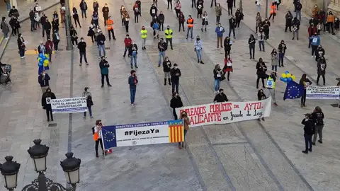 Concentración de interinos. Concentración de interinos.