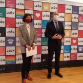 José Antonio Díez y Susana Travesí en la presentación de la marca LEÓN