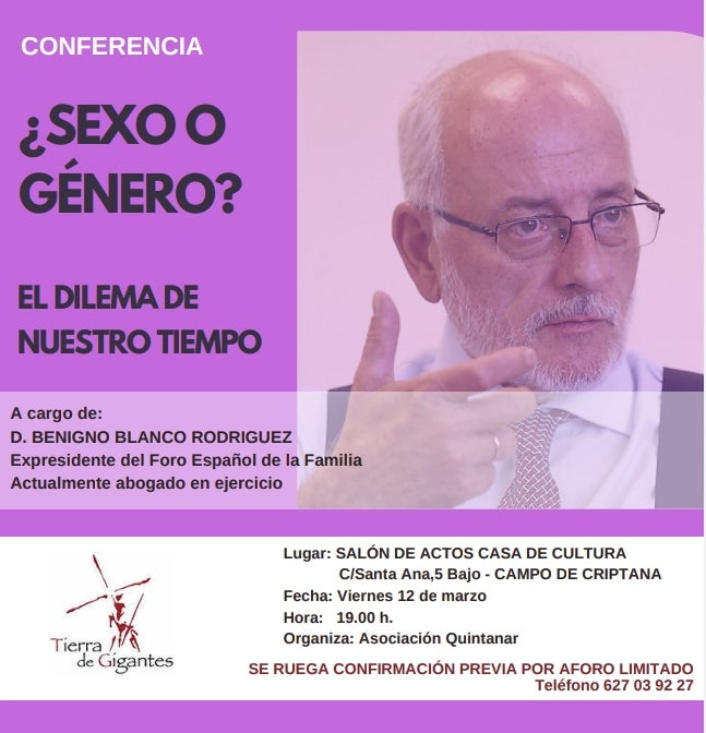 Interesante conferencia para la tarde del viernes en Campo de Criptana Interesante conferencia para la tarde del viernes en Campo de Criptana
