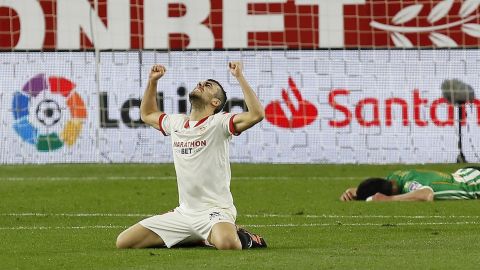 Joan Jordan celebra la victoria ante el Betis