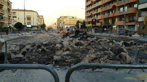 Obras en la avenida de Padre Esplá Obras en la avenida de Padre Esplá