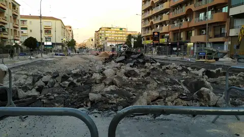 Obras en la avenida de Padre Esplá Obras en la avenida de Padre Esplá
