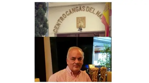 Carlos Antonio Ferré En la puerta del Centro de Cangas del Narcea en Buenos Aires