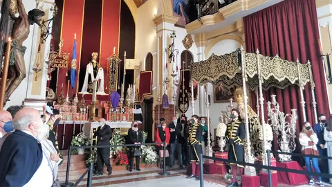El Oratorio de las Penas con el Cristo de la Agonía y la Virgen de las Penas Martes Santo