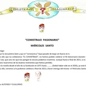 Alfonso Ortuño nos cuenta anécdotas de los 50 años del 'Comistrajo Pasionario' que se viene celebrando en Orihuela cada Miércoles Santo Alfonso Ortuño nos cuenta anécdotas de los 50 años del 'Comistrajo Pasionario' que se viene celebrando en Orihuela cada Miércoles Santo